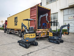  沃爾華集團(tuán)一批小型挖掘機(jī)出口歐洲市場